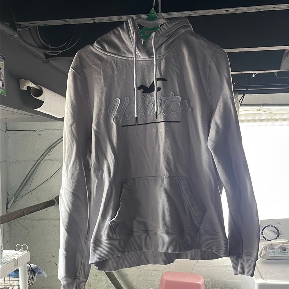 Hollister Gray Sweatshirt Hoodie Casual Pullover